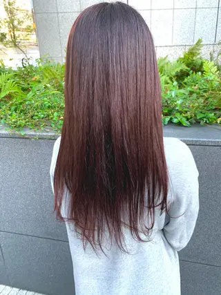 ロング カラー 色白に見える暗髪 梅田・増田のヘアスタイル