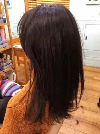 セミロング カラー 新宿/美髪矯正 髪質改善/韓国風山本のヘアスタイル
