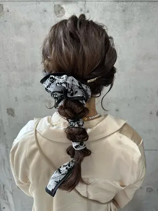 ロング ヘアアレンジ 女性に人気♪ はやしほのかのヘアスタイル