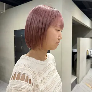 ショート ひなこ/グレージュ/ ブリーチ無しのヘアスタイル