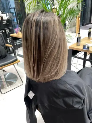 ミディアム カラー LUSTRE クロサワのヘアスタイル