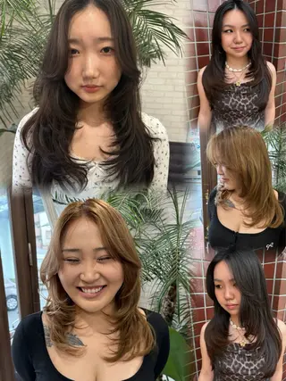 ロング coco terrace所属・海外風ハイライト CHIHIROのヘアスタイル