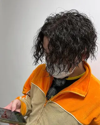 ショート パーマ メンズ Utata literie所属・嵯峨 大地/パーマ/ ハード系/特殊系のヘアスタイル