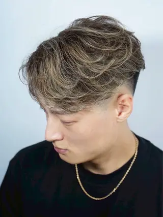 ミディアム メンズ 沖田 瑠音のヘアスタイル