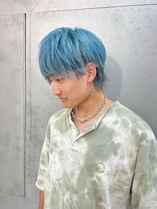 ショート カラー メンズ ハイトーンカラー/ さらさのヘアスタイル