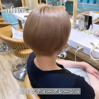 ショート カラー La fith liebe 京都駅前店所属・🌈ブリーチ特化🌈 MINATOのヘアスタイル