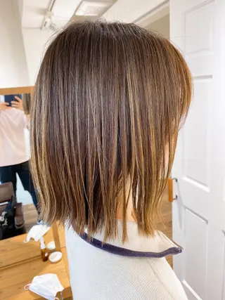 ミディアム GO TODAY SHAiRE SALON 横須賀所属・ハイライト⭐️上野 高広のヘアスタイル