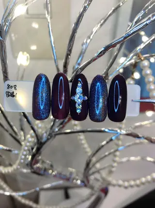 セミロング ネイル 長さ出し専門 nynaのネイルデザイン