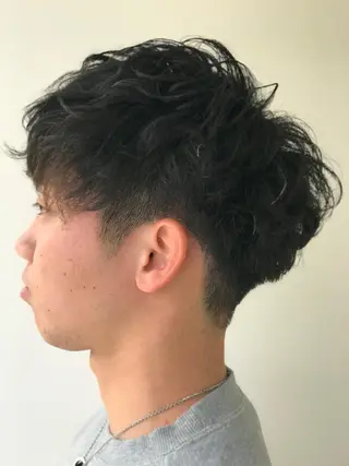 ショート パーマ メンズ 髪質改善美容室bokuno町田店所属・メンズ＆髪質改善縮毛 矯正【平山🔥拓哉】のヘアスタイル