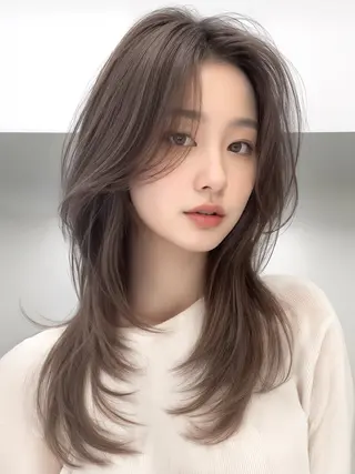 ロング カラー 莉乃/縮毛矯正/髪質 改善/艶カラーのヘアスタイル