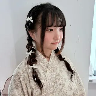 ロング ヘアアレンジ 艶髪/柔らかカラー /アレンジ🪞あまにのヘアスタイル