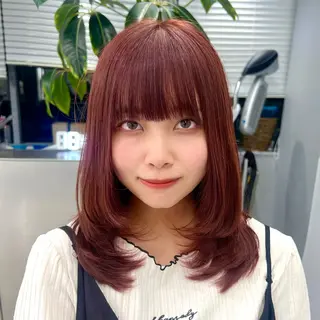 ミディアム カラー 最高級髪質改善🥇 小玉美菜のヘアスタイル