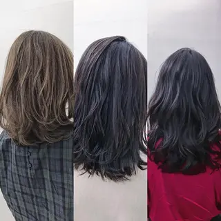 ミディアム カラー ブリーチカラー/ 岩破瑞希のヘアスタイル