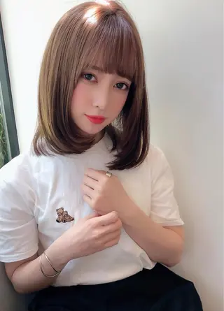 ミディアム 山本翔一郎 韓国顔周りレイヤーのヘアスタイル