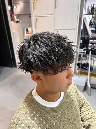 ミディアム パーマ メンズ メンズカットパーマ ✂️ JOYAのヘアスタイル
