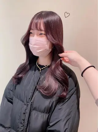 セミロング カラー ヘアアレンジ Ella所属・nana【艶髪】/ レイヤー/縮毛矯正のヘアスタイル