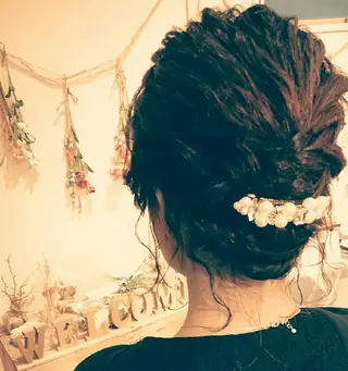 ヘアアレンジ セミロング ヘアセット/髪質改善 /カラー/TADOのヘアスタイル