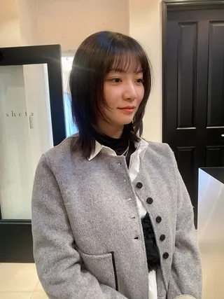 ミディアム Tomoka🐶🌟 似合わせカット✂︎のヘアスタイル