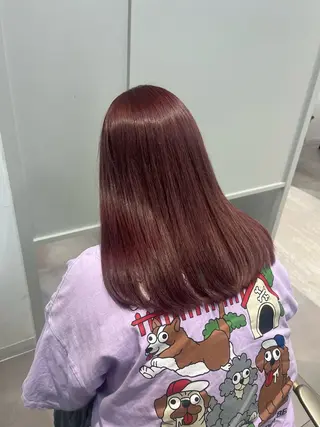 セミロング カラー みう/仙台/暖色/ 艶髪/顔周りカット/のヘアスタイル