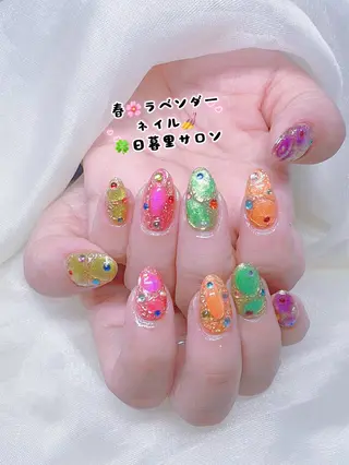 ネイル ラベンダー💖日暮里 ルル💖ネイルのネイルデザイン