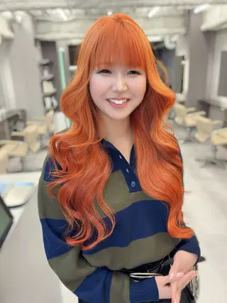 ロング ムラ修正ブリーチ 山田眞之介のヘアスタイル