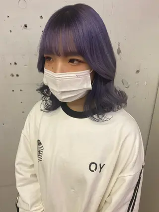 ミディアム カラー 💗💗韓国レイヤー yu-ki💗💗のヘアスタイル