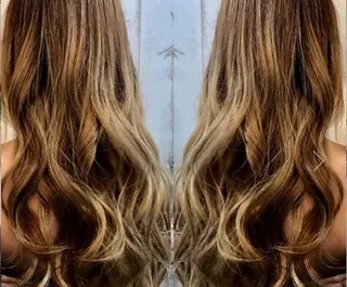 カラー パーマ ヘアアレンジ チビ編み込みエクステ シールEXどぅ〜すのヘアスタイル