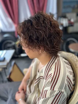 パーマ メンズ Mariana雛/ 西大分/ハイライトのヘアスタイル