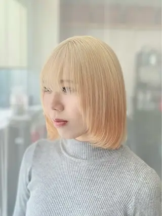 セミロング カラー GaKu/ハイトーン /ブリーチ/レイヤーのヘアスタイル