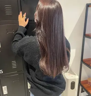 ロング カラー パーマ ヘアアレンジ メンズ キッズ ネイル マツエク・マツパ アイブロウ Megu/ベージュ/ 透明感カラーのヘアスタイル