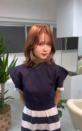 ミディアム カラー パーマ ヘアアレンジ メンズ 🍀髪質改善 ケアカラーrootsのヘアスタイル