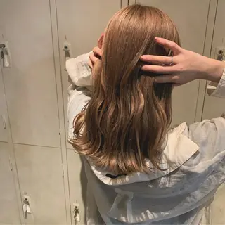 セミロング カラー ブリーチ/アレンジ 天満/chihiroのヘアスタイル