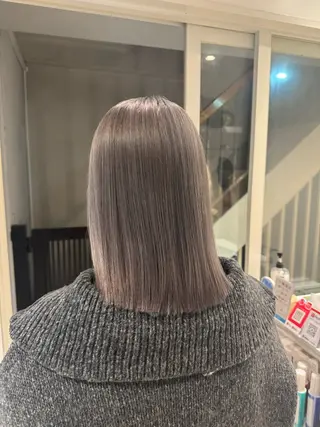 セミロング カラー 🌈評価No.1🌈 艶髪カラー❌エクステのヘアスタイル