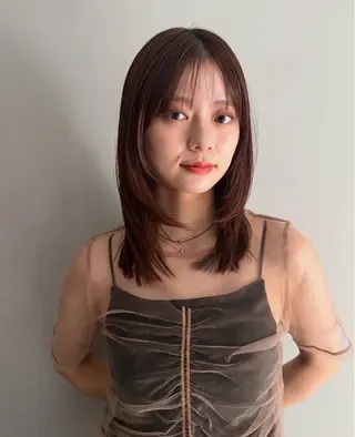 ミディアム 骨格診断カット.𖥔 ボブ/レイヤー/碧夢のヘアスタイル