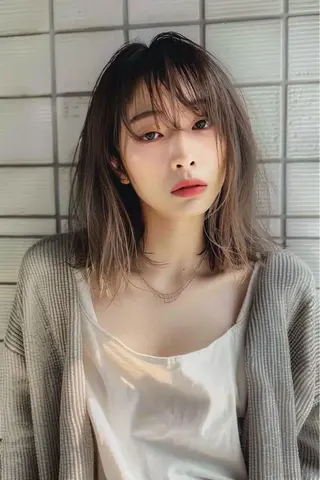 セミロング 最新ケアカラー 髪質改善YUTOのヘアスタイル