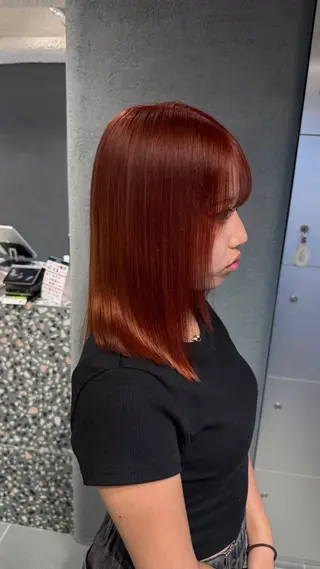 ロング カラー せな立川レディース メンズカットモデルのヘアスタイル