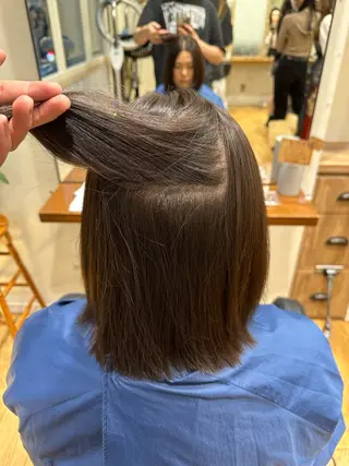 ミディアム カラー 米山 龍音のヘアスタイル