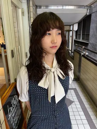 セミロング パーマ kaito パーマ募集！🔵のヘアスタイル