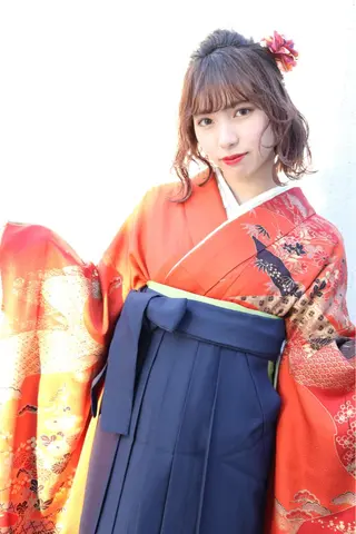 ヘアアレンジ あき えいみのヘアスタイル