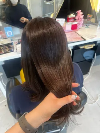 セミロング 韓国風顔まわり/ベー ジュ/マツエク♡美咲のマツエク・マツパデザイン