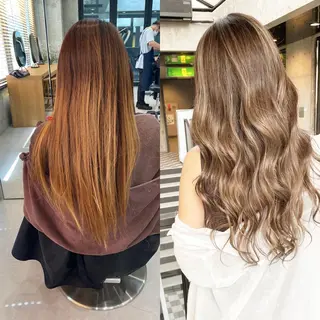 ロング カラー ヘアアレンジ TATSUYA アートディレクターのヘアスタイル