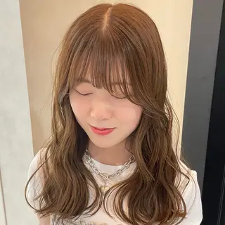 セミロング カラー KAHO 大阪カラーモデル募集のヘアスタイル
