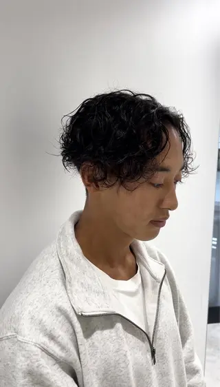 パーマ メンズ 森龍馬 メンズ専門美容師のヘアスタイル