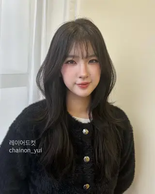 ロング YUI レイヤー/韓国ヘアのヘアスタイル