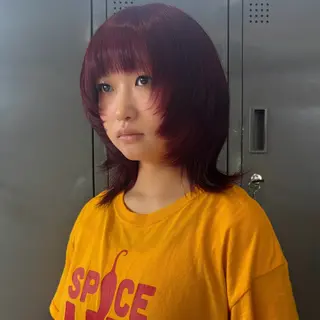 ミディアム ☘️かわいいハイトー ン☘️nonokaのヘアスタイル