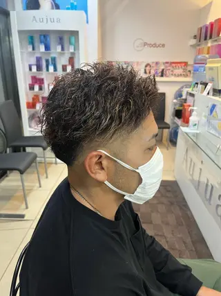 ショート カラー パーマ メンズ 韓国風メンズ/毛流れ ヘアなら須田龍世のヘアスタイル