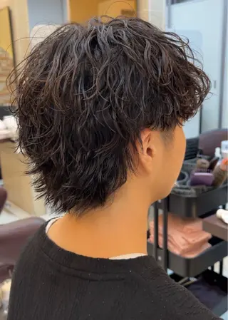 ショート パーマ メンズ 野々山 直貴のヘアスタイル