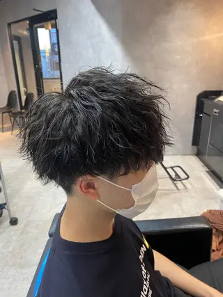 ショート パーマ メンズ ツイストスパイラル/ メンズ特化/中川誠也のヘアスタイル