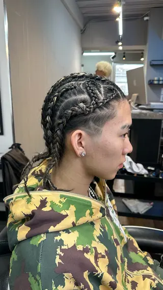 メンズ 律喜/パーマ /メンズ/フェードのヘアスタイル