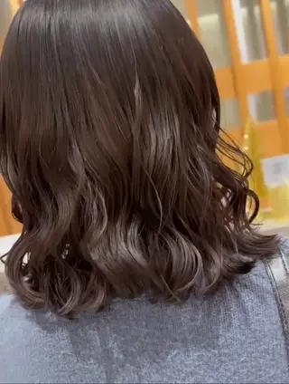 ミディアム パーマ 💫コテ巻きパーマ 特化💫／津久井裕仁のヘアスタイル